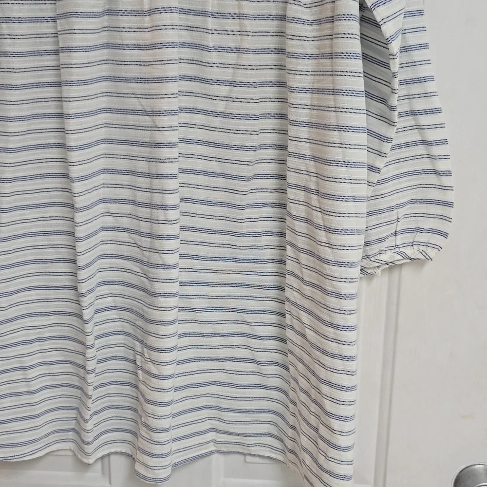 J. Crew Multicolor Embroidered Striped Tunic Dress Bohemian Style